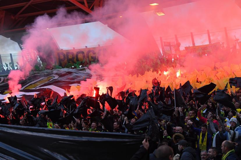 Supporters nantais en 2019 dans la Tribune Loire