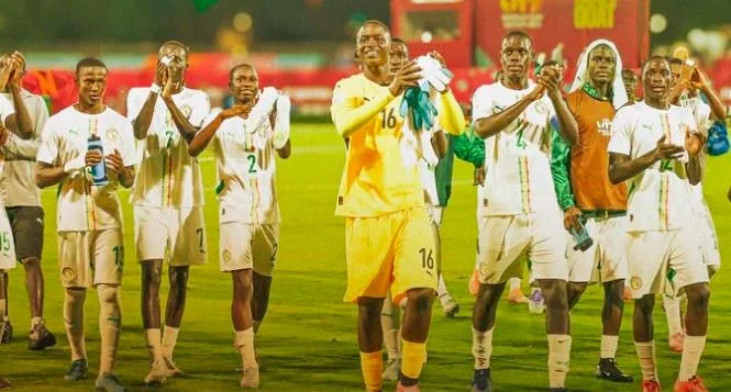 Les Lionceaux du Sénégal célèbrent leur qualification pour les quarts de finale et la Coupe du monde U17