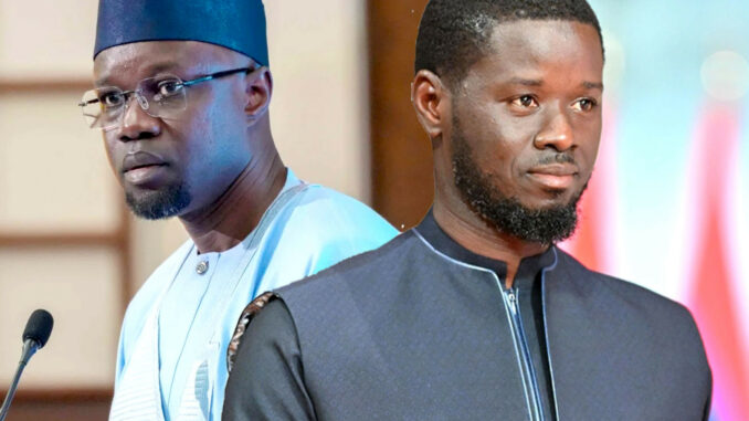 Photo des dirigeants sénégalais Diomaye Faye et Ousmane Sonko