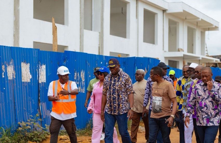 Président gabonais Brice Clotaire Oligui Nguema en visite dans le Woleu-Ntem