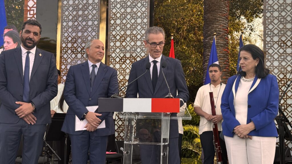 Réception diplomatique à la Résidence de France à Rabat pour la Fête nationale