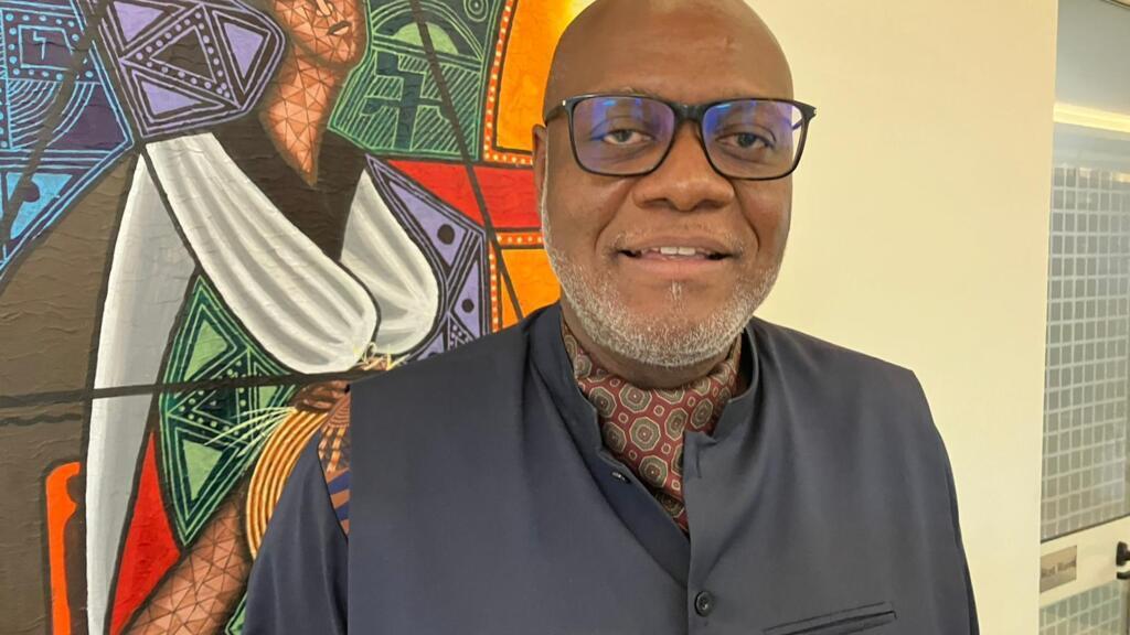 Paul-Simon Handy, directeur régional de l'Institut d'études de sécurité (ISS) pour l'Afrique de l'Est, lors du sommet de l'UA à Addis-Abeba.