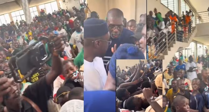 manifestation massive à Louga : Ousmane Sonko bloqué par les partisans de Koki manifestation massive à Louga : Ousmane Sonko bloqué par les partisans de Koki