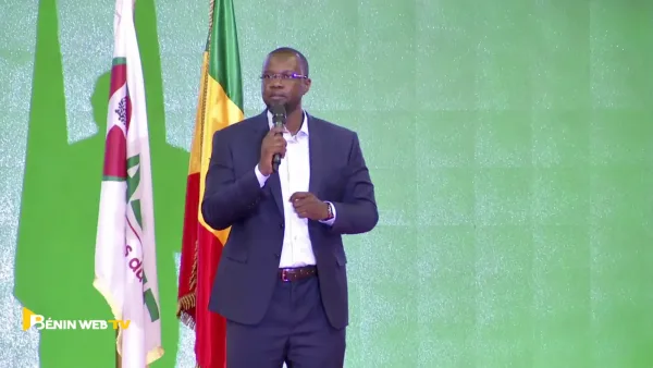 Ousmane Sonko lors de l'événement